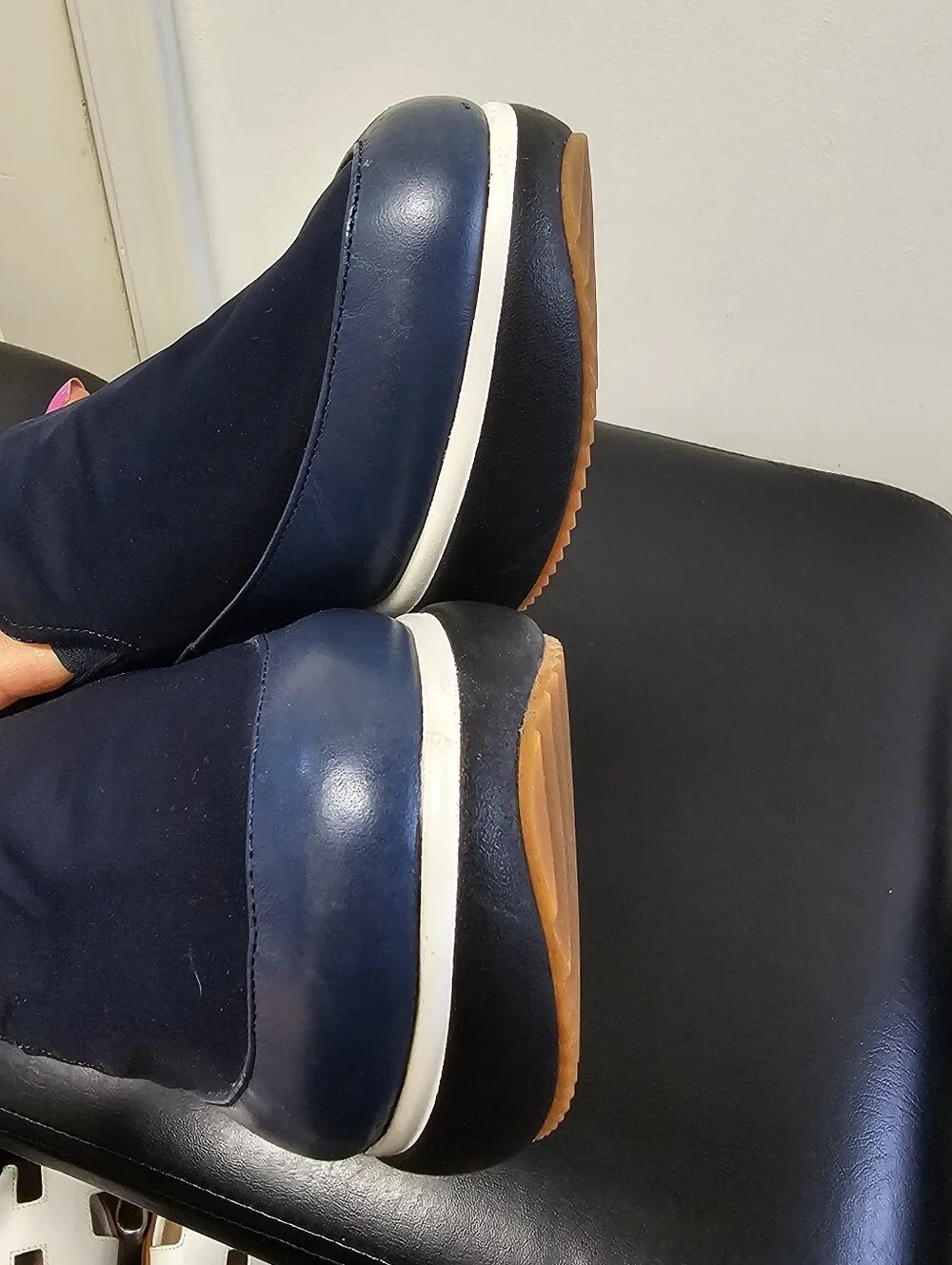 Donald J. Pliner Lizzee Navy Slip-On Platform Sneaker Size 7.5
